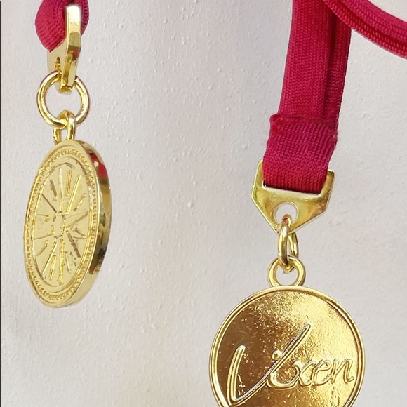 Red Dazzling Scrunch Bikini Bottom with Crystals - Picture 7 of 11